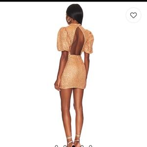 Cassie Mini Dress in Gold